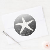 Sparen de Datum Zwarte Startvis Wedding Sticker (Envelop)