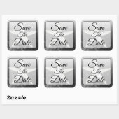 Sparen de Datum Zwarte Startvis Wedding Sticker (Vel)