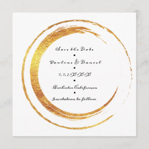 Sparen de Datum Zwarte Witte Golden Circles Save The Date