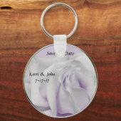 Sparen de Datum Zwirly Bleke Violet Weddenschap Sleutelhanger (Voorkant)
