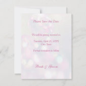 Sparen de datumaankondiging - Roze gerbera Kaart (Achterkant)