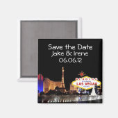Sparen de DatumBieden in Las Vegas Magnet (Voorkant / Achterkant)