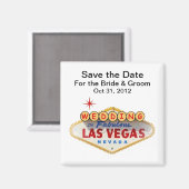 Sparen de DatumBieden in Las Vegas Magnet (Voorkant / Achterkant)
