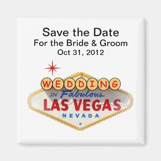 Sparen de DatumBieden in Las Vegas Magnet (Voorkant)