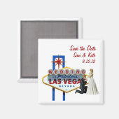 Sparen de DatumBieden in Las Vegas Magnet (Voorkant / Achterkant)
