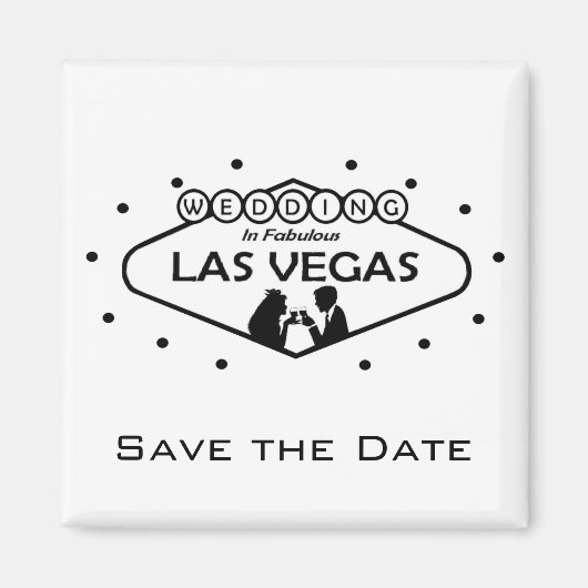 Sparen de DatumBieden in Las Vegas Magnet (Voorkant)