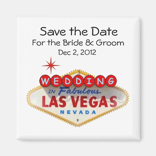 Sparen de DatumBieden in Las Vegas Magnet (Voorkant)