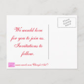 Sparen de datumbriefkaarten golf van rode harten aankondigingskaart (Achterkant)