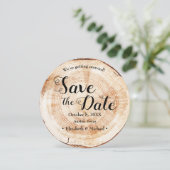 Sparen de datumfoto Rustic Wedding van de Hout Gra Kaart (Staand voorkant)