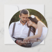 Sparen de datumfoto Rustic Wedding van de Hout Gra Kaart (Achterkant)