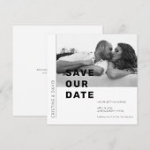 Sparen de datumfoto zwart-wit kaart (Voorkant / Achterkant)