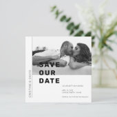 Sparen de datumfoto zwart-wit kaart (Staand voorkant)