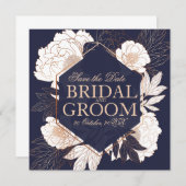 Sparen de datumkaart blauwe goudpony kaart (Voorkant / Achterkant)