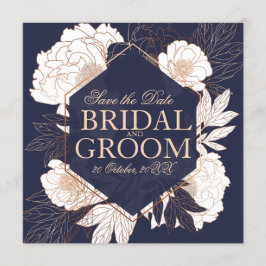 Sparen de datumkaart blauwe goudpony kaart