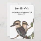 Sparen de datumkaart met Australische kookaburras Kaart (Voorkant)