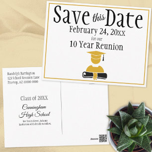 Sparen de DatumKlasse van de Reunion Minimalistisc Briefkaart