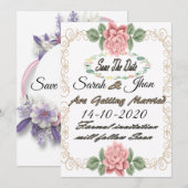 Sparen de datummagneet, Gepersonaliseerd sparen de Save The Date (Voorkant / Achterkant)