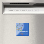 Sparen de datummagneet. Tropische kleurstijl flora Magneet (Insitu (Vaatwasser))