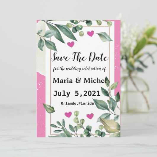 Sparen de datumnodiging van het Breden Kaart (Staand voorkant)