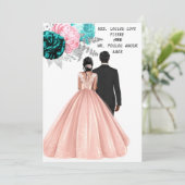 Sparen de datumuitnodiging kaart (Staand voorkant)