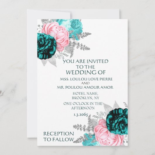 Sparen de datumuitnodiging kaart (Achterkant)