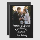 Sparen de datumuitnodiging magnetische uitnodiging (Voorkant / Achterkant)