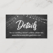 Sparen de de Details van de Weddenschap van de Dat Visitekaartje (Achterkant)