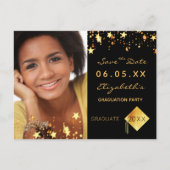Sparen de de fotograduatie van de Datum zwarte par Briefkaart (Voorkant)