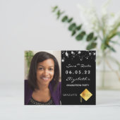 Sparen de de fotograduatie van de Datum zwarte par Briefkaart (Staand voorkant)