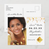 Sparen de de fotograduatiepartij 2023 wit van de D Briefkaart (Voorkant / Achterkant)