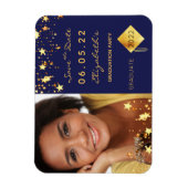 Sparen de de fotograduatiepartij van de Datum blau Magneet (Verticaal)