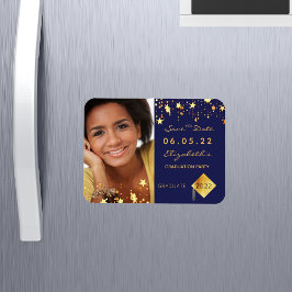 Sparen de de fotograduatiepartij van de Datum blau Magneet