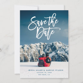 Sparen de de fotokaart van de Datum, borstelmanusc Save The Date