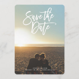 Sparen de de fotokaart van de Datum, borstelmanusc Save The Date