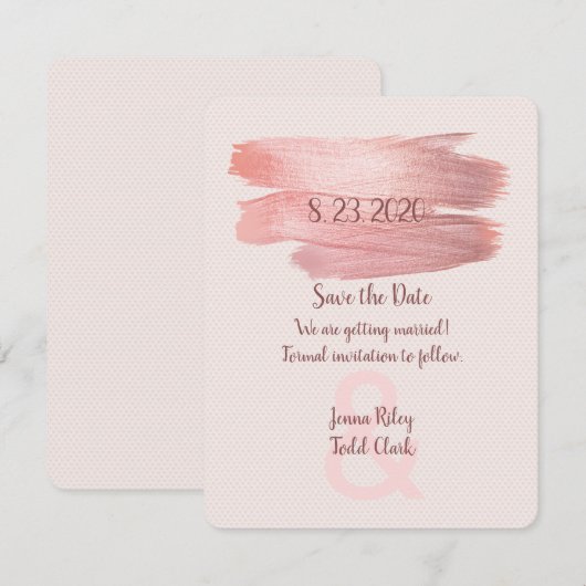 Sparen de de verfsplash van de Datum Save The Date (Voorkant / Achterkant)