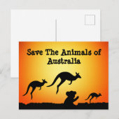 Sparen de Dieren van Australië Briefkaart (Voorkant / Achterkant)
