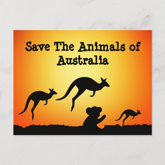 Sparen de Dieren van Australië Briefkaart (Voorkant)