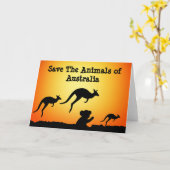 Sparen de Dieren van Australië Kaart (Gele Bloem)