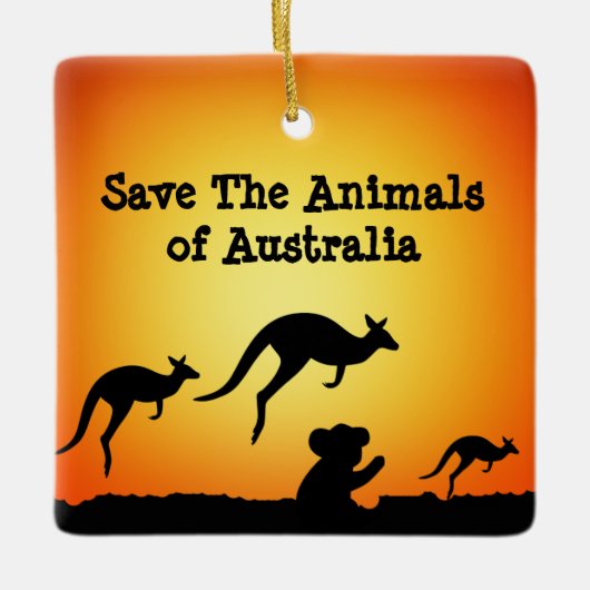 Sparen de Dieren van Australië Keramisch Ornament (Voorkant)