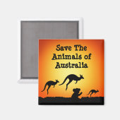 Sparen de Dieren van Australië Magneet (Voorkant / Achterkant)