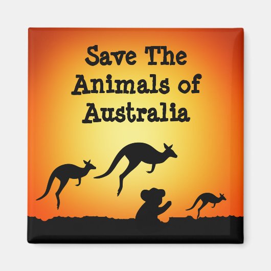Sparen de Dieren van Australië Magneet (Voorkant)