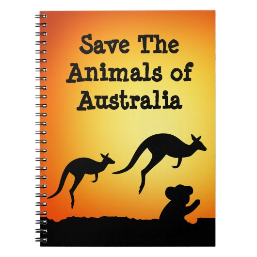 Sparen de Dieren van Australië Notitieboek (Voorkant)