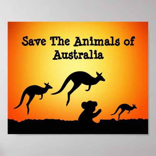Sparen de Dieren van Australië Poster (Voorkant)
