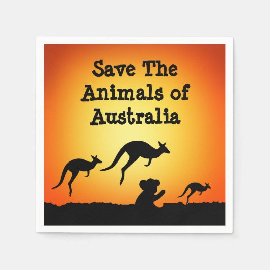 Sparen de Dieren van Australië Servet (Voorkant)