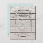 Sparen de Diksdraden van de Mason Jar & van het Ko Aankondigingskaart (Voorkant / Achterkant)