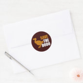 Sparen de Dodo Bird! Ronde Sticker (Envelop)