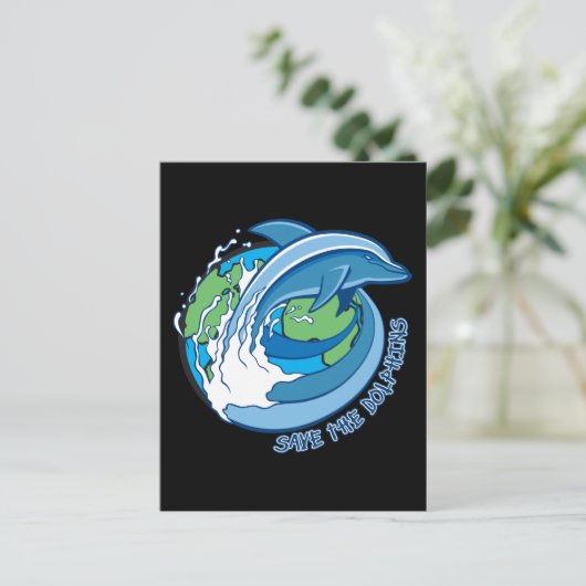 Sparen de Dolfijnen Briefkaart (Staand voorkant)