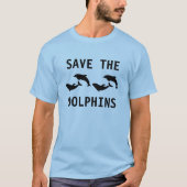Sparen de Dolphins Mannen Blauwe T-shirt (Voorkant)