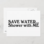 Sparen de douche van het Water met me Briefkaart (Voorkant / Achterkant)