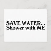 Sparen de douche van het Water met me Briefkaart (Voorkant)